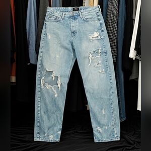 Y2K Forever 21 brand jeans in a light wash.